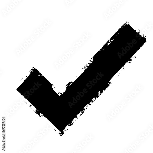 Vector Bold checkmark with a distressed texture.