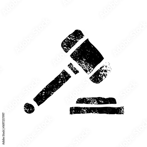 Vector Black gavel rests upon law books symbolizing justice and legal proceedings.