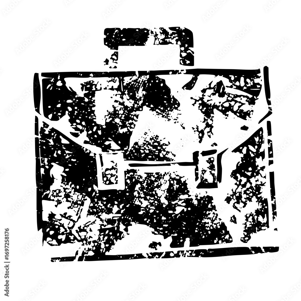 Fototapeta premium Vector Distressed of a vintage suitcase .