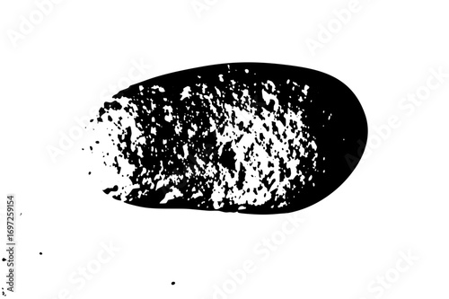 Vector Abstract black smudge with textured interior.