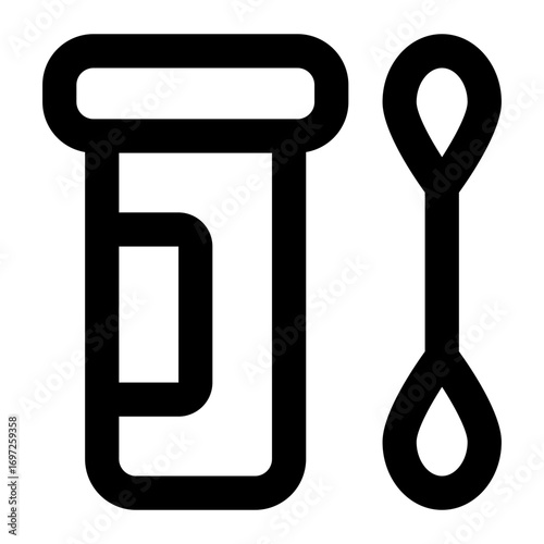 cotton swabs icon for illustration