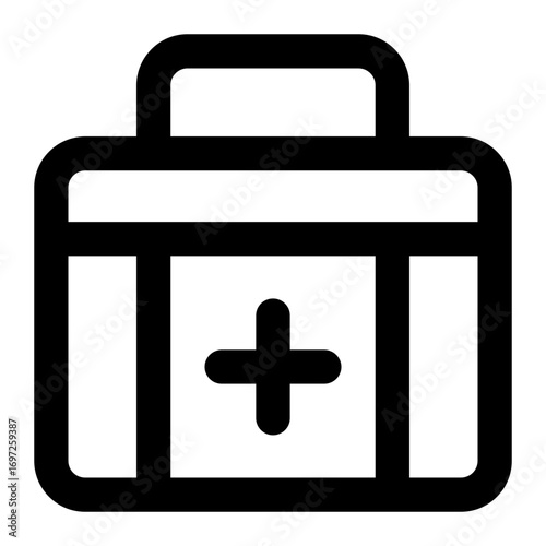 first aid kit icon for illustration