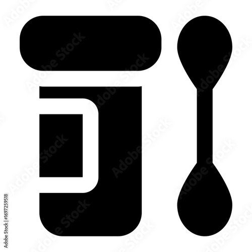 cotton swabs icon for illustration
