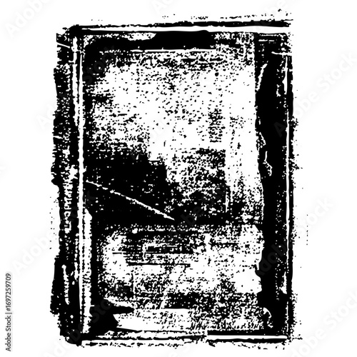 Vector Abstract portrait of a person with distressed texture.