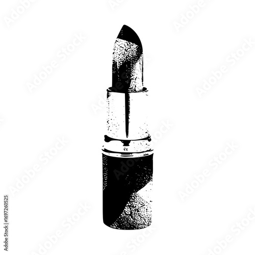 Vector Elegant lipstick in monochrome style.