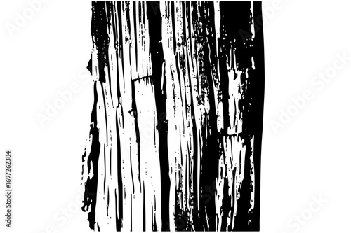 Vector Abstract black brushstroke creates a dynamic vertical texture.