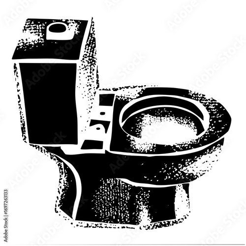 Vector of a modern toilet fixture.