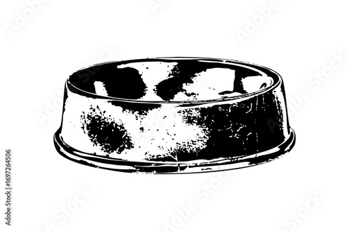 Vector Detailed of a pet food bowl