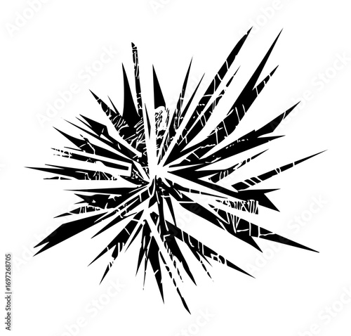 Vector Dynamic burst of sharp angular vector shards radiates outward.