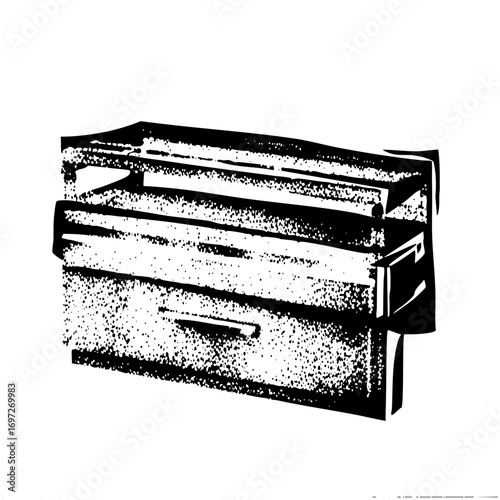 Vector Vintage cabinet with drawer