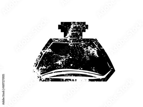 Vector Distressed vector of a perfume bottle.