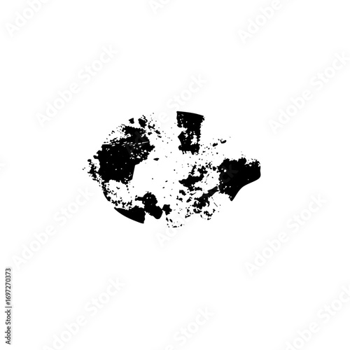 Vector Fragmented globe depicts a broken world concept.
