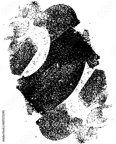 Vector Child figure with shopping bag .