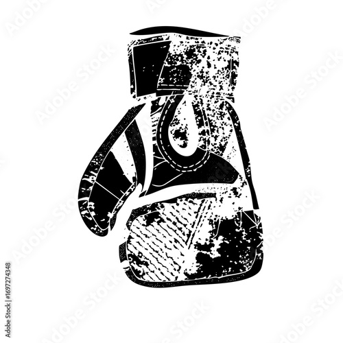 Vector Distressed athletic shoe with dynamic lines.
