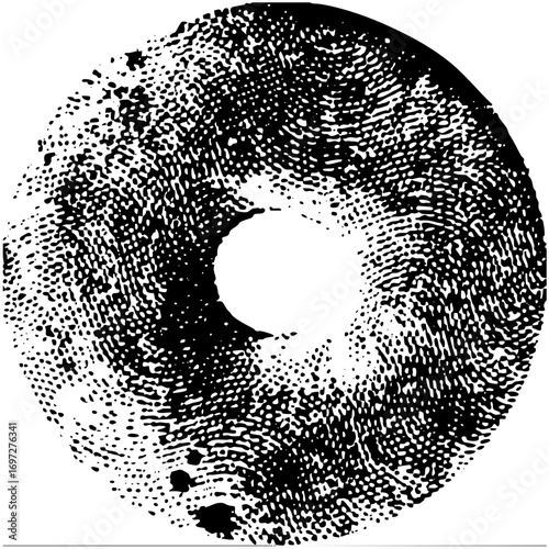 Vector Abstract swirling vortex with textured details.