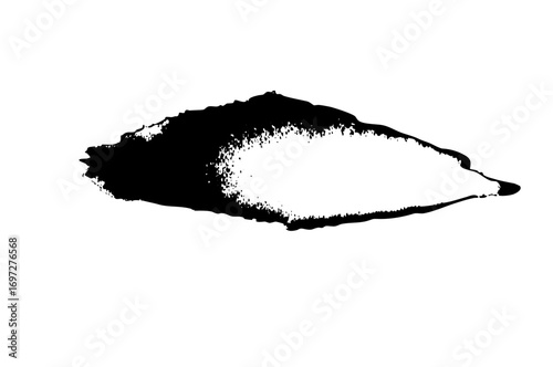 Vector Abstract black shape resembling a mussel .