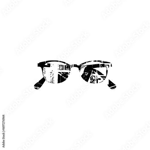Vector Stylish sunglasses with a textured .