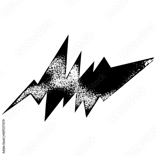 Vector Abstract jagged with distressed texture.