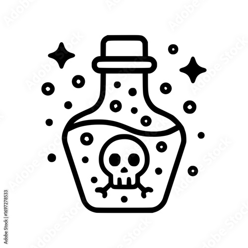Brew up some magic with this potion bottle, perfect for spooky, Halloween designs