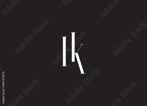 HK creative initial logo design and letter logo