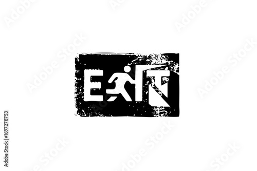 Vector Abstract emblem featuring stylized bird and typographic elements.