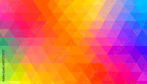 Vibrant Rainbow Geometric Pattern Background.