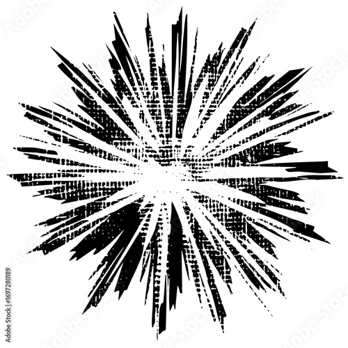 Vector Dynamic burst of radiating lines creates an energetic explosion effect.
