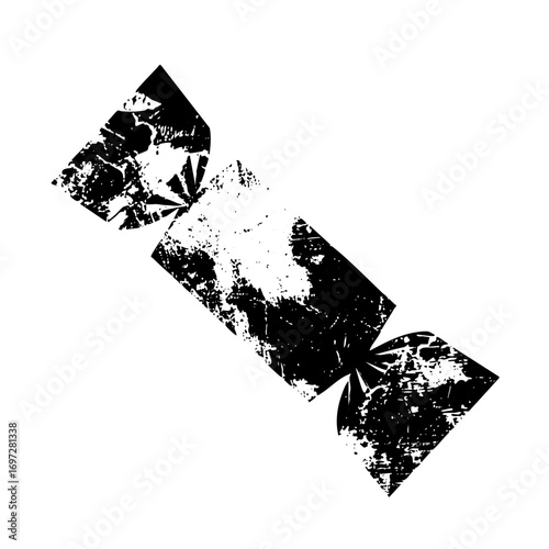 Vector Distressed gift package with bow