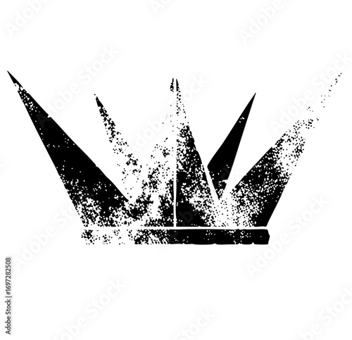 Vector Distressed crown with a grunge texture.
