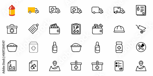 Illustration of various security and technology icons including locks, shields, and computer screens