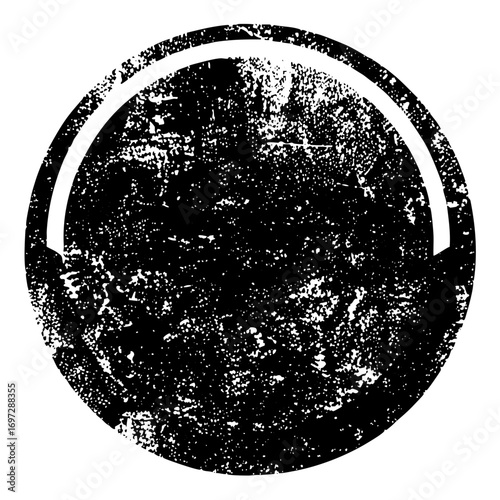 Vector Abstract circular with a partial arc element.