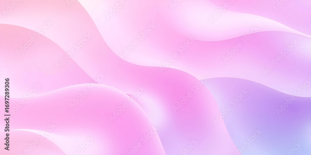 Obraz premium Soft pastel gradient waves with gentle light and shadow