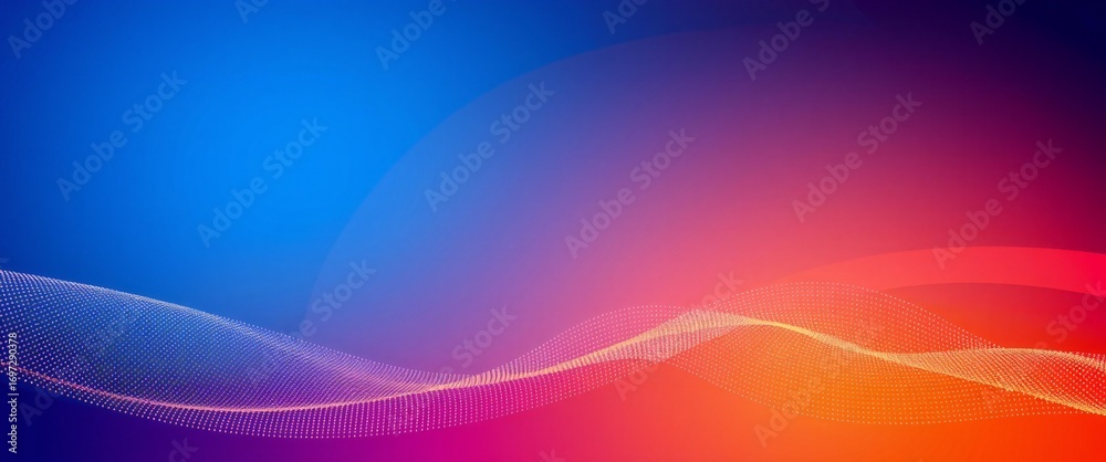 Naklejka premium Abstract gradient background with flowing wave effect in vibrant colors