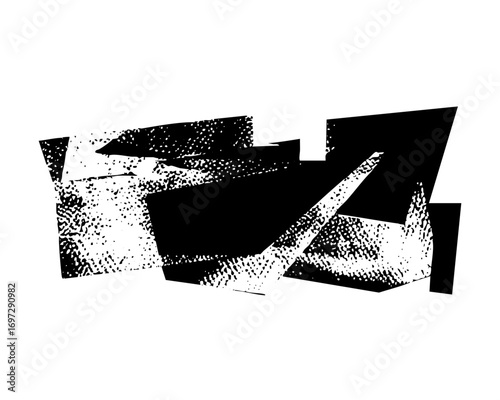 Vector Abstract geometric shapes create a dynamic distressed .