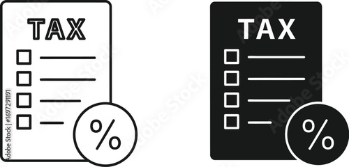 Tax form percentage vector illustration concept editable vector