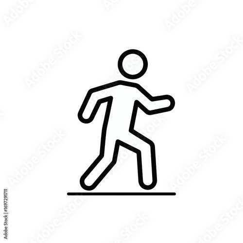 Dynamic silhouette of a person in motion, symbolizing progress, movement, and active lifestyle journeys