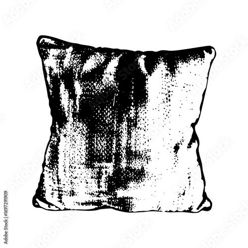 Vector Textured cushion with a distressed aesthetic.