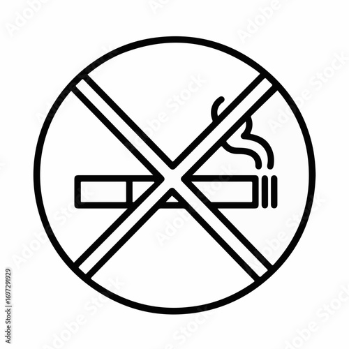 Clear no smoking warning sign conveying important health and safety regulations for public spaces and businesses