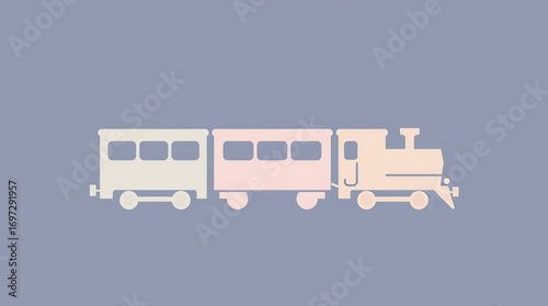 Pastel Train Silhouette.