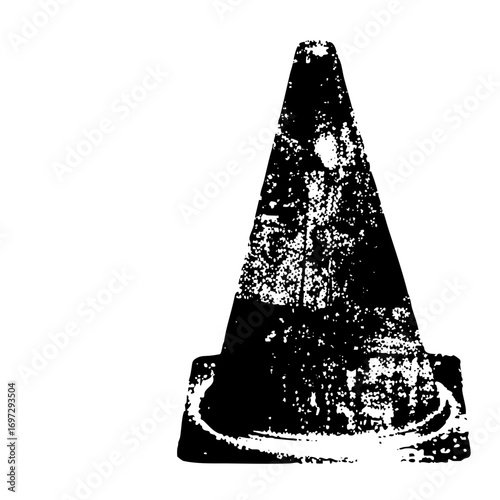 Vector Black Traffic Cone