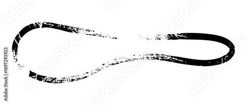 Vector Black footprint with textured edges.
