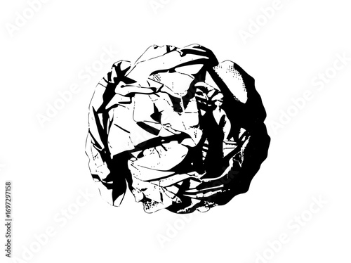 Vector Abstract portrait of a person with draped fabric