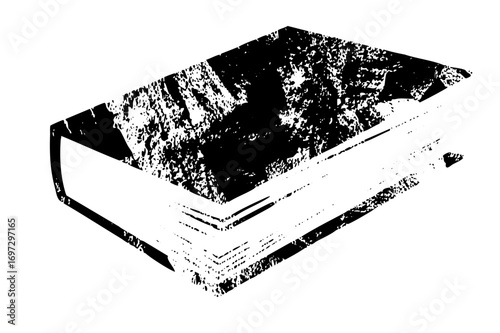 Vector Detailed of a closed book with textured pages.
