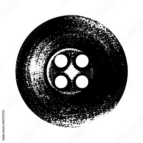 Vector Detailed bowling ball with finger holes.
