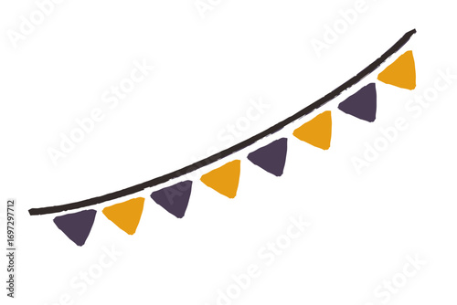 cute and versatile garland illustration in halloween colors
