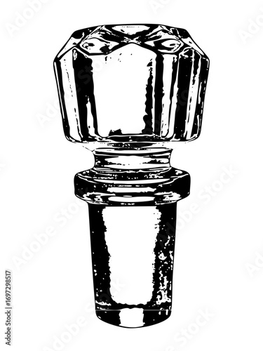 Vector Elegant decanter stopper with ornate details.