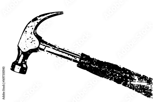Vector Detailed of a claw hammer tool.