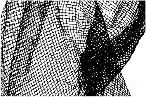 Vector Abstract human form constructed from interconnected grid lines.