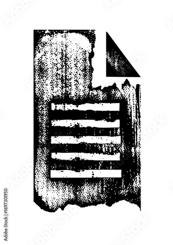 Vector Abstract document with prison bars .