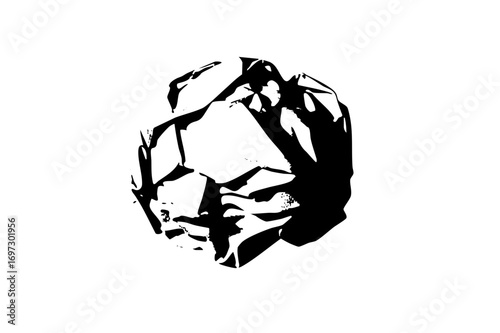 Vector Abstract portrait of a person in black and white